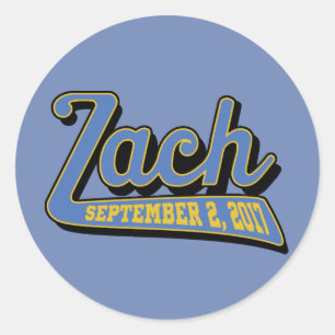 zach's bar mitzvah classic round sticker