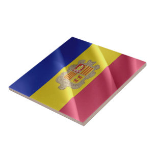 zAD001 Waving FLAG Andorra, Tile