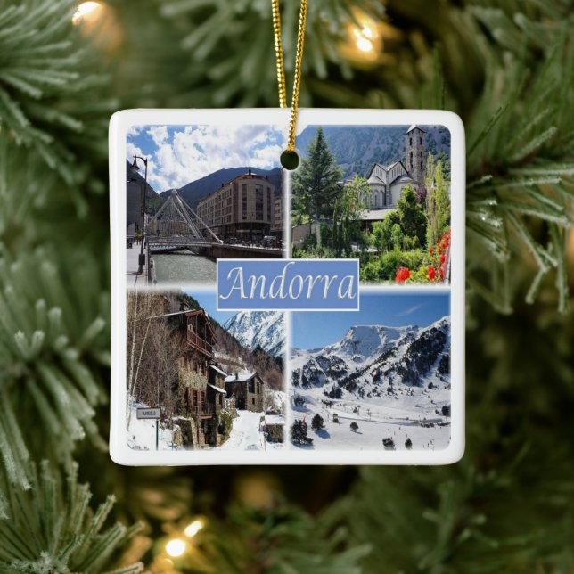 zAD003 ANDORRA, La Vella, mosaic, Ceramic Ornament (Tree)