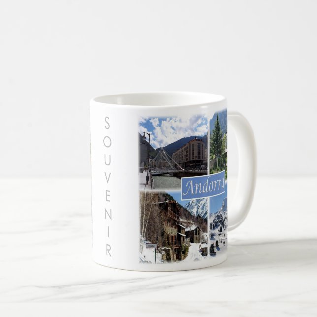 zAD003 ANDORRA, La Vella, mosaic, Coffee Mug (Front Right)