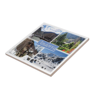 zAD003 ANDORRA, La Vella, mosaic, Tile