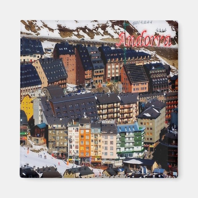 zAD006, ANDORRA panorama, Fridge Magnet (Front)