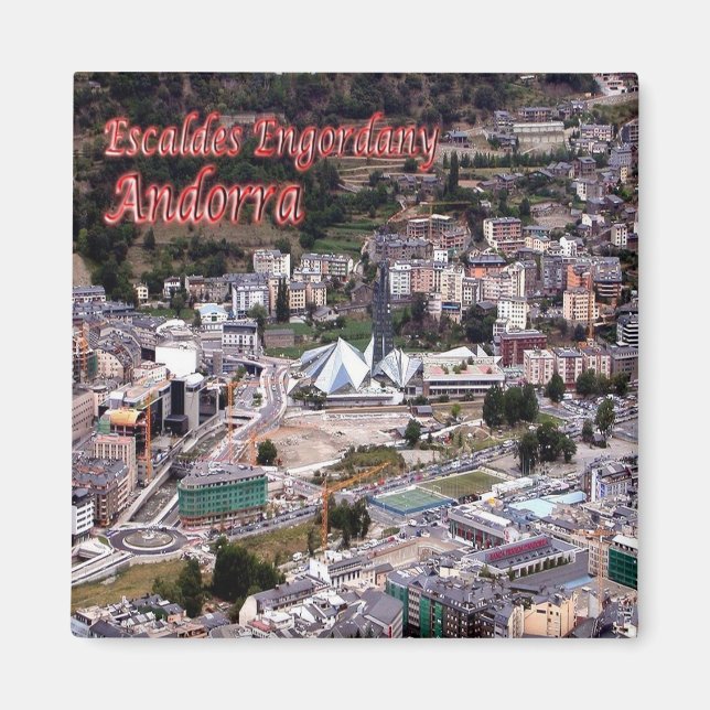 zAD016 ESCALDES ENGORDANY Andorra, Fridge Magnet (Front)