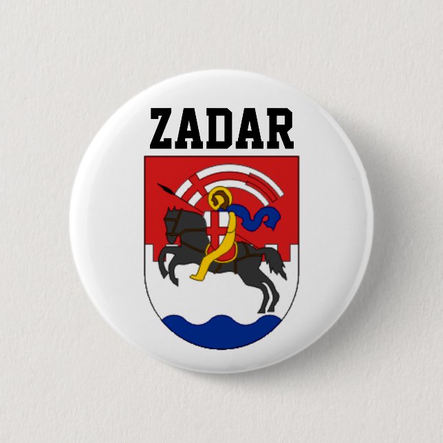 Zadar coat of arms (Croatia) 6 Cm Round Badge (Front)