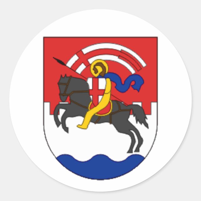 Zadar coat of arms (Croatia) Classic Round Sticker (Front)