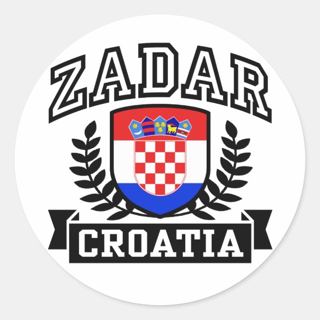 Zadar Croatia Classic Round Sticker (Front)