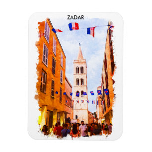 Zadar Croatia Watercolor painting Magnet