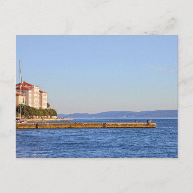 Zadar Sea Pier in Croatia Postcard (Front)