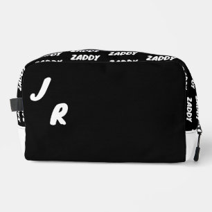 Zaddy Black Personalised Initials Dopp Kit