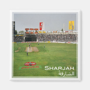 zAE020 CRICKET MATCH at SHARJAH, UAE, Asia, Fridge Magnet
