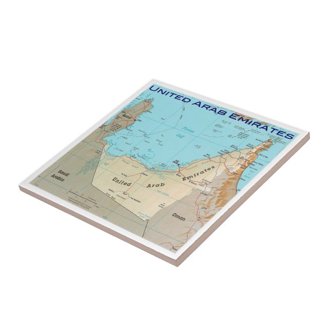 zAE026 MAP, United Arab Emirates, UAE, Tile (Side)