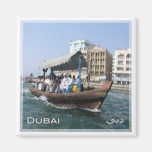 ZAE045 DUBAI flusstaxi ABRA, UAE, Fridge Magnet