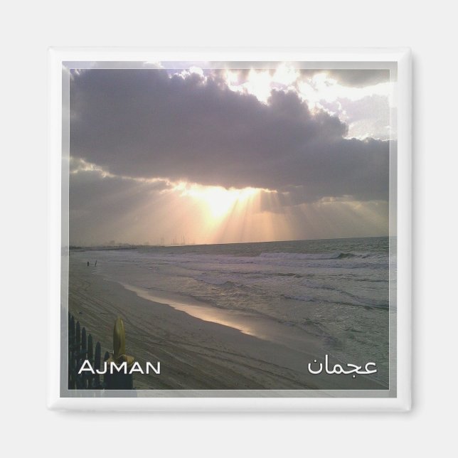 zAE052 AJMAN beach, United Arab Emirates Magnet (Front)
