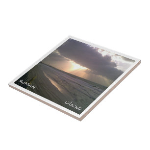 zAE052 AJMAN beach, United Arab Emirates Tile