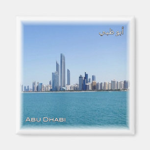 zAE053 ABU DHABI skyline, UAE, Middle East, Fridge Magnet