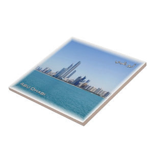 zAE053 ABU DHABI skyline, UAE, Middle East, Tile