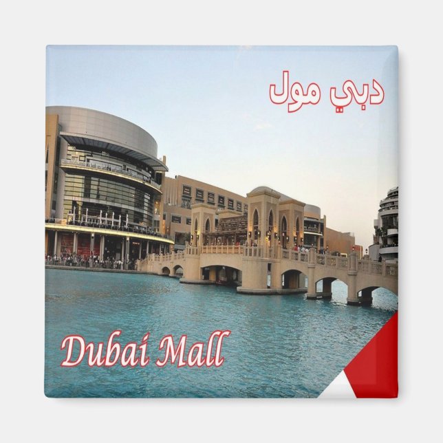zAE068 DUBAI, Mall largest shopping, Fridge Magnet (Front)
