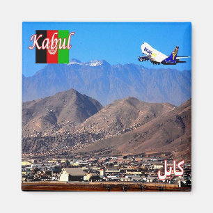 zAF007 KABUL airport, Afghanistan, Fridge Magnet