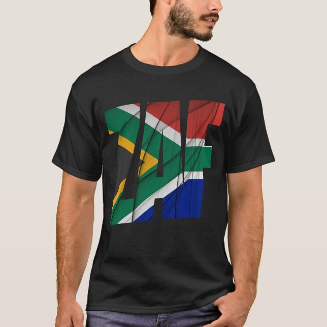 ZAF - South Africa Flag T-Shirt (Front)