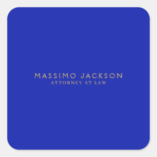 Zaffre Blue Gold Colours Professional Trendy Moder Square Sticker