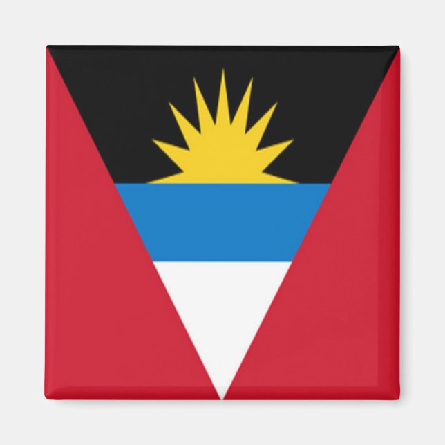zAG001 ANTIGUA And BARBUDA FLAG, America, Fridge Magnet (Front)
