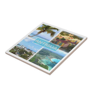 zAG003 ANTIGUA, Mosaic Antigua and Barbuda, Tile