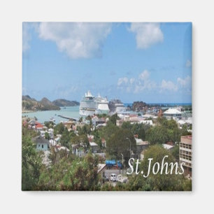 zAG006 SAINT JOHN, Antigua and Barbuda, Fridge Magnet