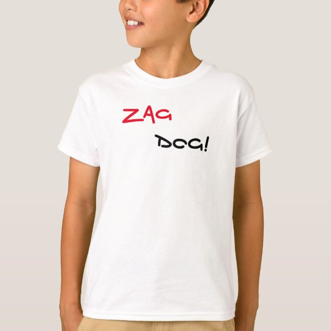 Zag Dog Brand White T-Shirt (Front)