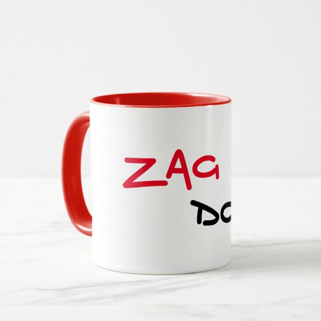 Zag Dog Red Trim Coffee Mug (Front Left)