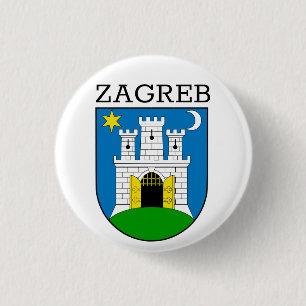 Zagreb Coat of Arms 3 Cm Round Badge