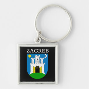 Zagreb Coat of Arms Key Ring