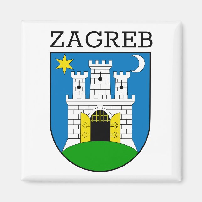 Zagreb Coat of Arms Magnet (Front)