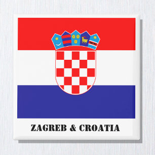Zagreb & Croatia, Croatian Flag Magnet