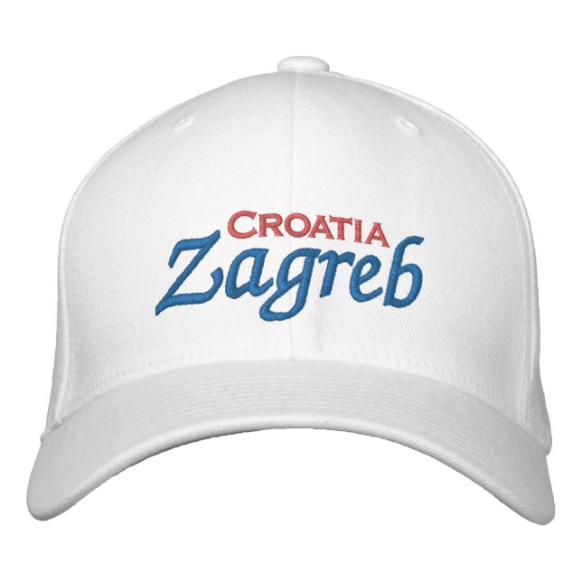 Zagreb Croatia Embroidered Baseball Hat (Front)