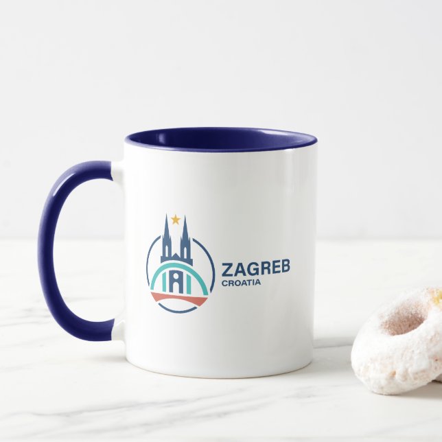Zagreb Croatia Europe Mug (With Donut)
