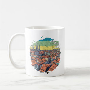 ZAGREB CROATIA ILLUSTRATION  COFFEE MUG