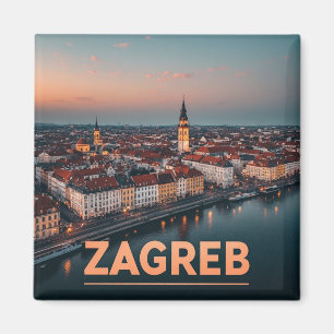 Zagreb Croatia Old Town History Architecture Magnet