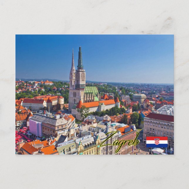 Zagreb Croatia Postcard (Front)