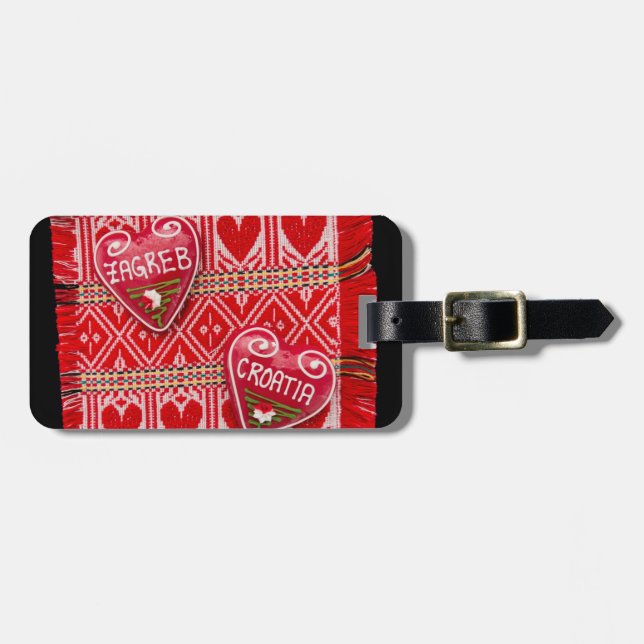 Zagreb Croatia Souvenir Luggage Tag (Front Horizontal)