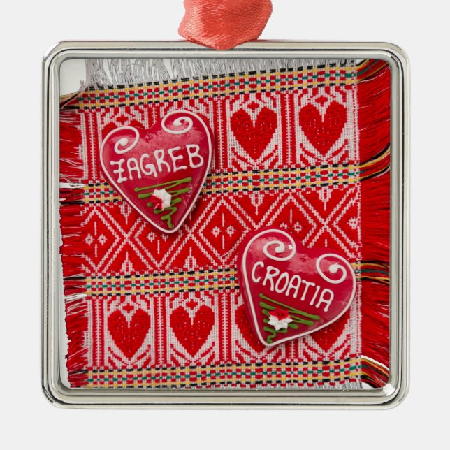 Zagreb Croatia Souvenir Metal Tree Decoration (Front)