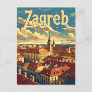Zagreb Croatia Vintage Postcard