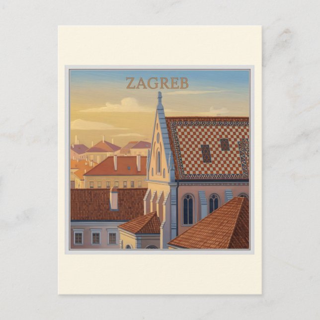 Zagreb - Croatia - Vintage Travel Postcard (Front)