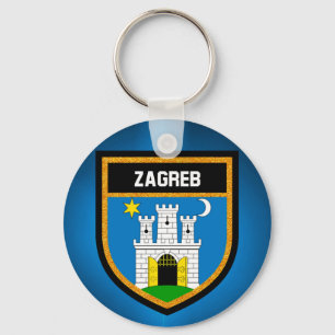 Zagreb Flag Key Ring