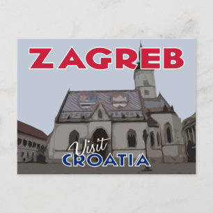 Zagreb, Visit Croatia Postcard