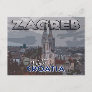 Zagreb, Visit Croatia Postcard