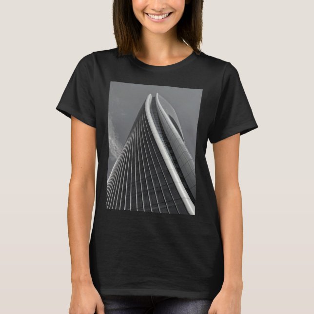 Zaha Architecture Skyscraper Building Office Urban T-Shirt (Front)