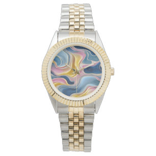 “Zahara”. Swirls of blues, pink and sand Watch
