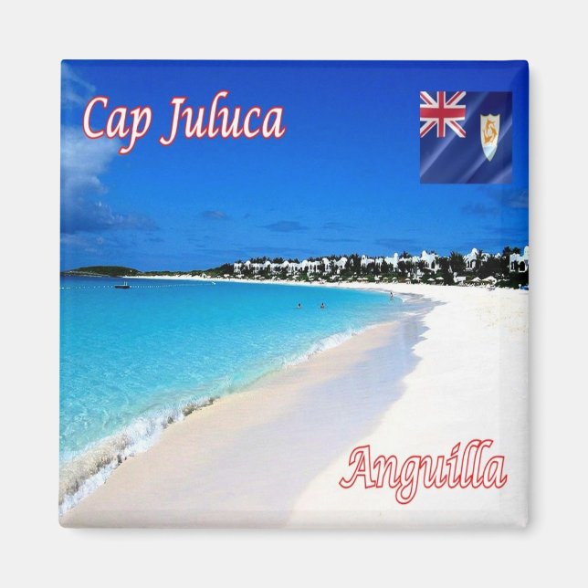 zAI006 CAP JULUCA, Panorama, Anguilla, Fridge Magnet (Front)