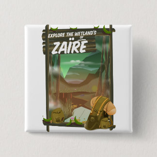 Zaïre african adventure 15 cm square badge