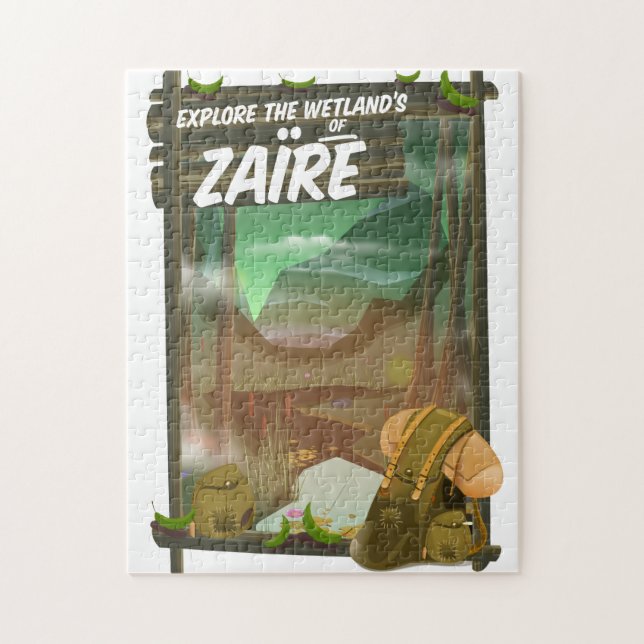 Zaïre african adventure jigsaw puzzle (Vertical)